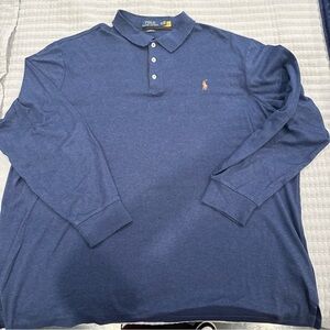 Polo Ralph Lauren Shirt Mens Classic Fit Blue Long Sleeve XXLARGE